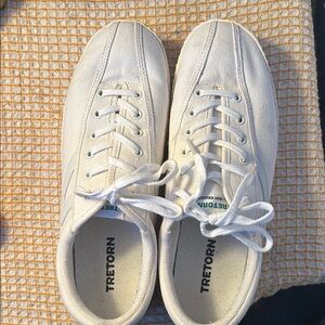 Tretorn Off-White High-Top Sneakers